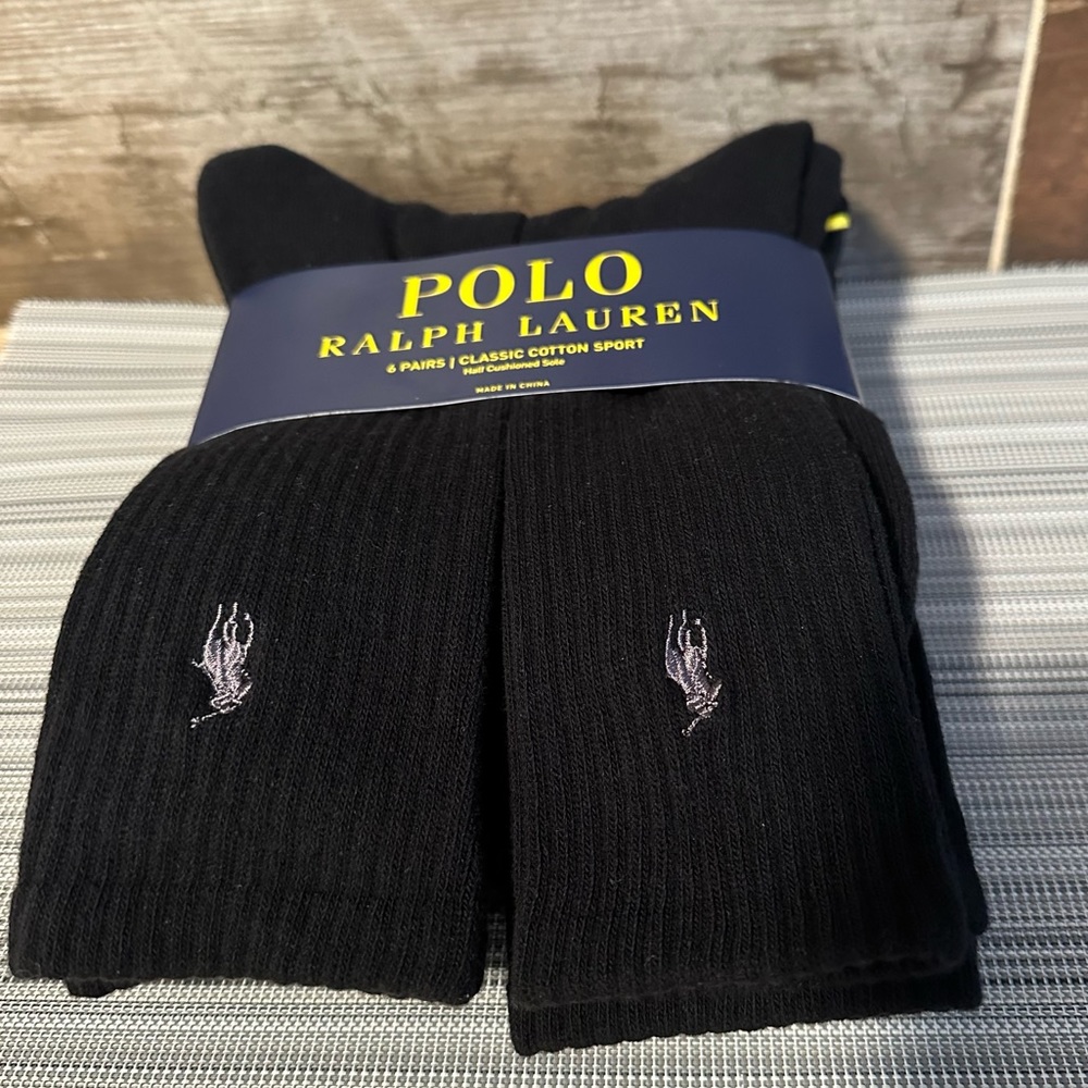 Polo Ralph Lauren Classic Sport Crew Socks Black